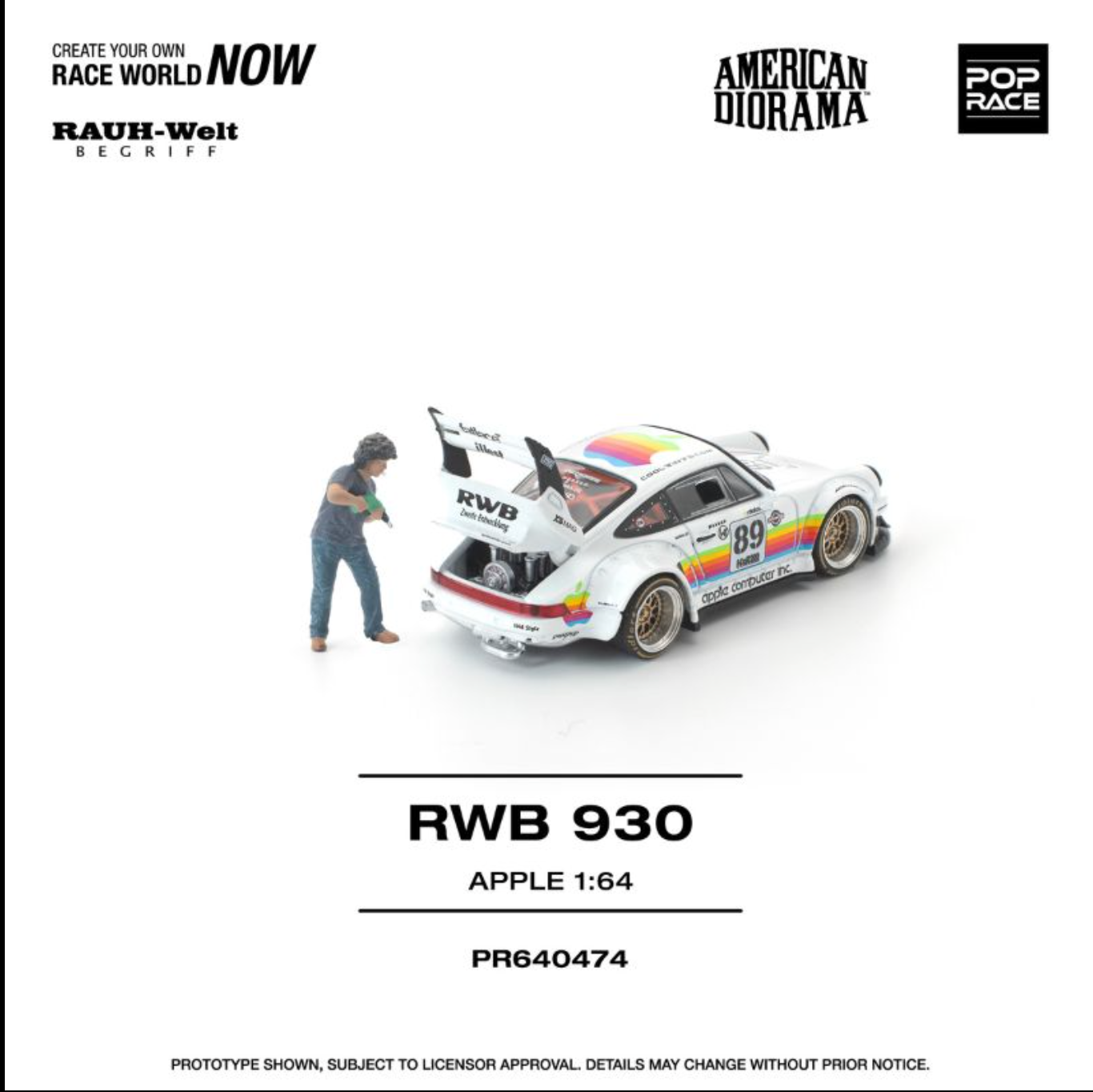 (Pre-Order) Pop Race RWB 930 Apple with Figure -PR640474-Pop Race