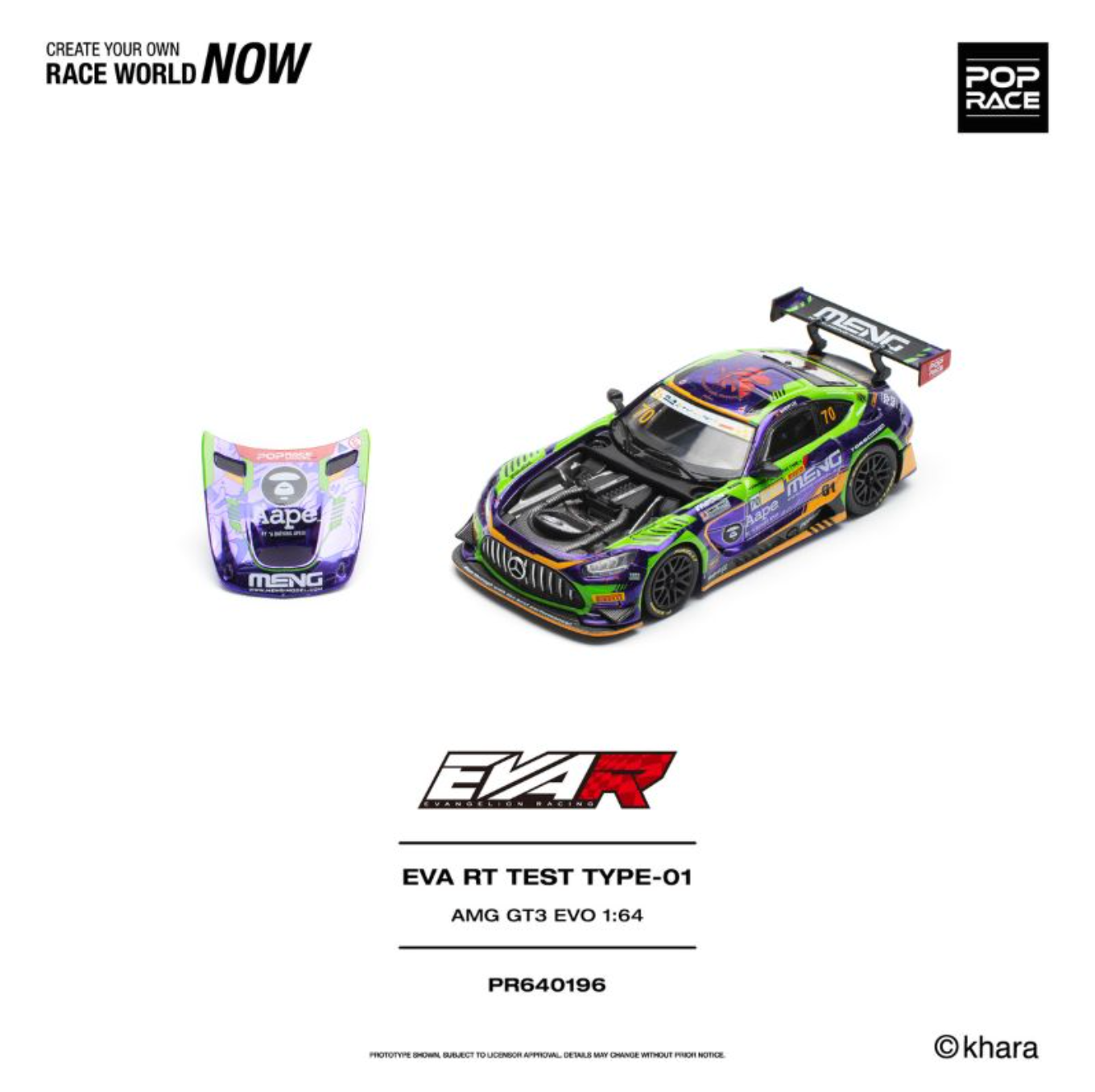 (Pre-Order) Pop Race EVA RT Test Type-01 AMG GT3 Evo Macau GP 2023 - PR640196