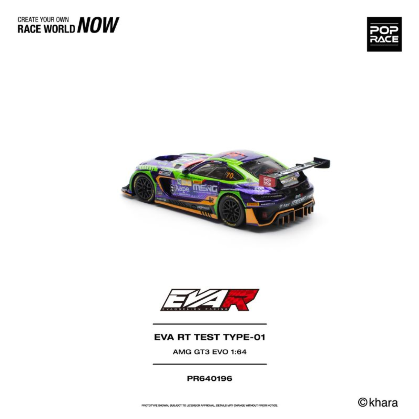 (Pre-Order) Pop Race EVA RT Test Type-01 AMG GT3 Evo Macau GP 2023 - PR640196