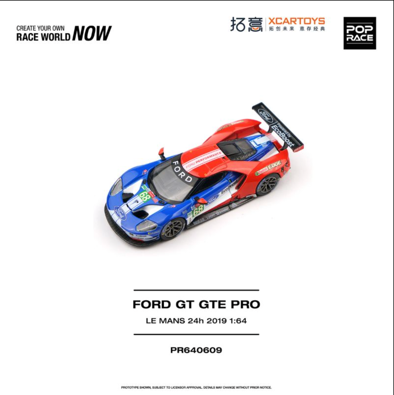 (Pre-Order) Pop Race Ford GT GTE Pro Le Mans 24H 2019 - PR640609