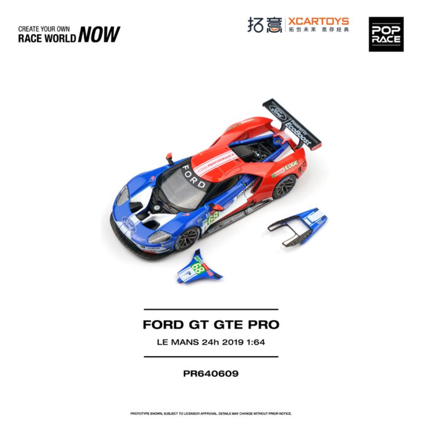(Pre-Order) Pop Race Ford GT GTE Pro Le Mans 24H 2019 - PR640609