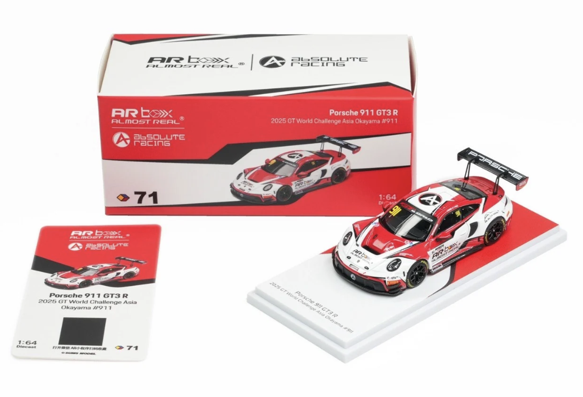 (Pre-Order)Porsche 911 GT3R 2025 Asia Okayama #911 -AR Box