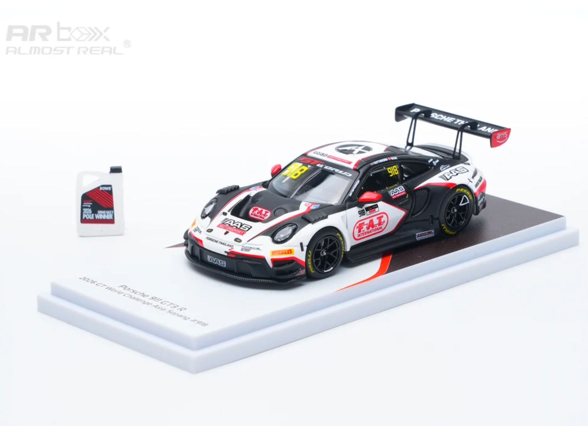 (Pre-Order) Porsche 911 GT3 R 2026 GT World Challenge Asia Sepang Absolute Racing #918 - AR Box