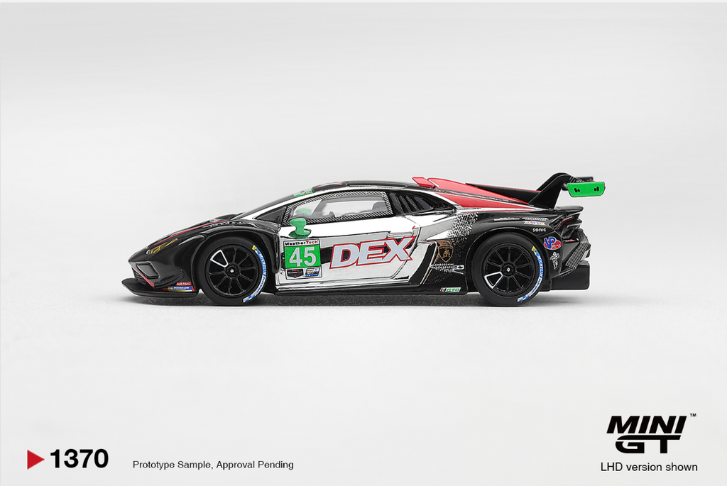 (Pre-Order) Lamborghini Huracan GT3 EVO2 #45 DEX Wayne Taylor Racing 2025 IMSA Chevrolet Grand Prix Class Winner #1370 [BOX]
