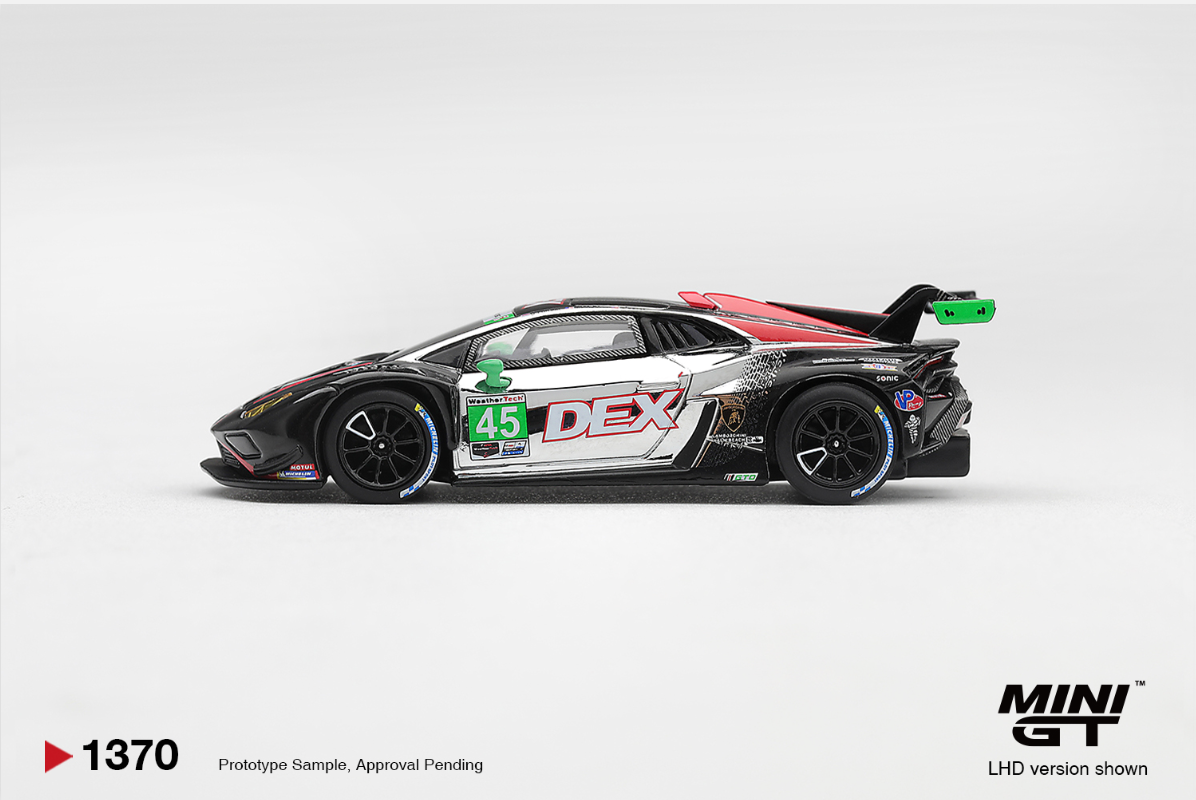 (Pre-Order) Lamborghini Huracan GT3 EVO2 #45 DEX Wayne Taylor Racing 2025 IMSA Chevrolet Grand Prix Class Winner #1370 [BOX]
