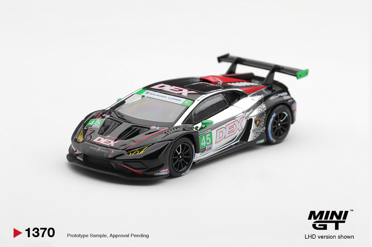 (Pre-Order) Lamborghini Huracan GT3 EVO2 #45 DEX Wayne Taylor Racing 2025 IMSA Chevrolet Grand Prix Class Winner #1370 [BOX]