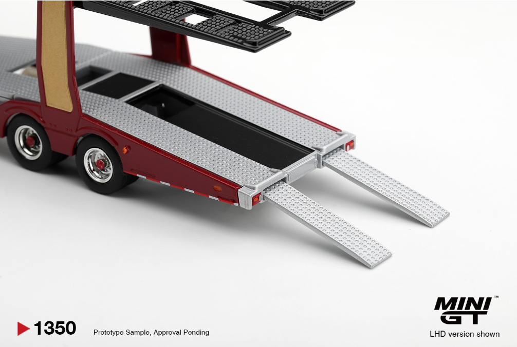(Pre-Order) Scania 770S A6x4NA Car Transporter V8 50th Anniversary (Red) #1350