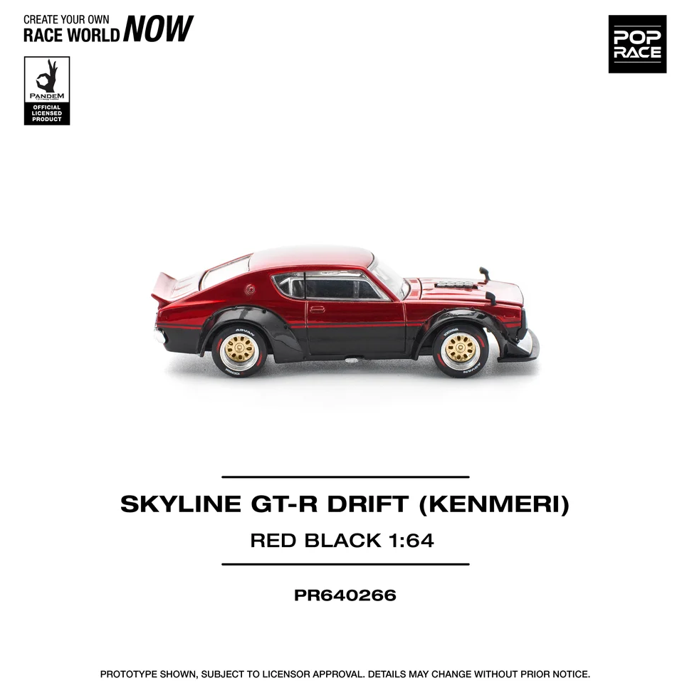 SKYLINE GT-R DRIFT (KENMERI) - RED/BLACK - PR640266