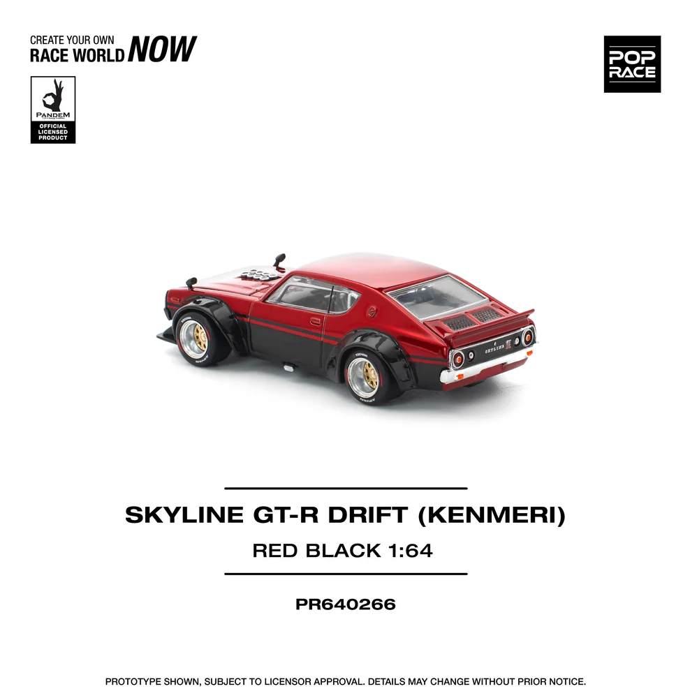 SKYLINE GT-R DRIFT (KENMERI) - RED/BLACK - PR640266