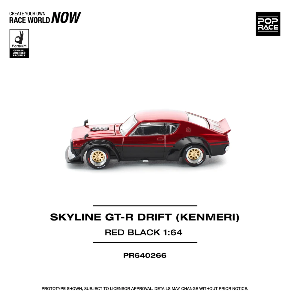 SKYLINE GT-R DRIFT (KENMERI) - RED/BLACK - PR640266