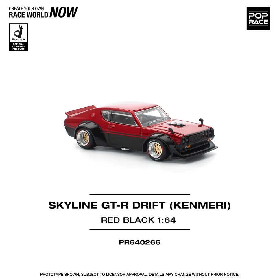 SKYLINE GT-R DRIFT (KENMERI) - RED/BLACK - PR640266
