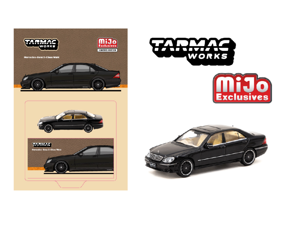 Tarmac Works 1:64 Mercedes-Benz S Class Wald – Black – MiJo Exclusives -Global64