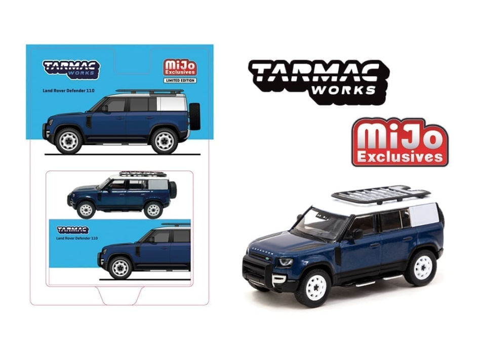 Land Rover Defender 110 – Blue – Global64 – MiJo Exclusives - Tarmac Works 1:64