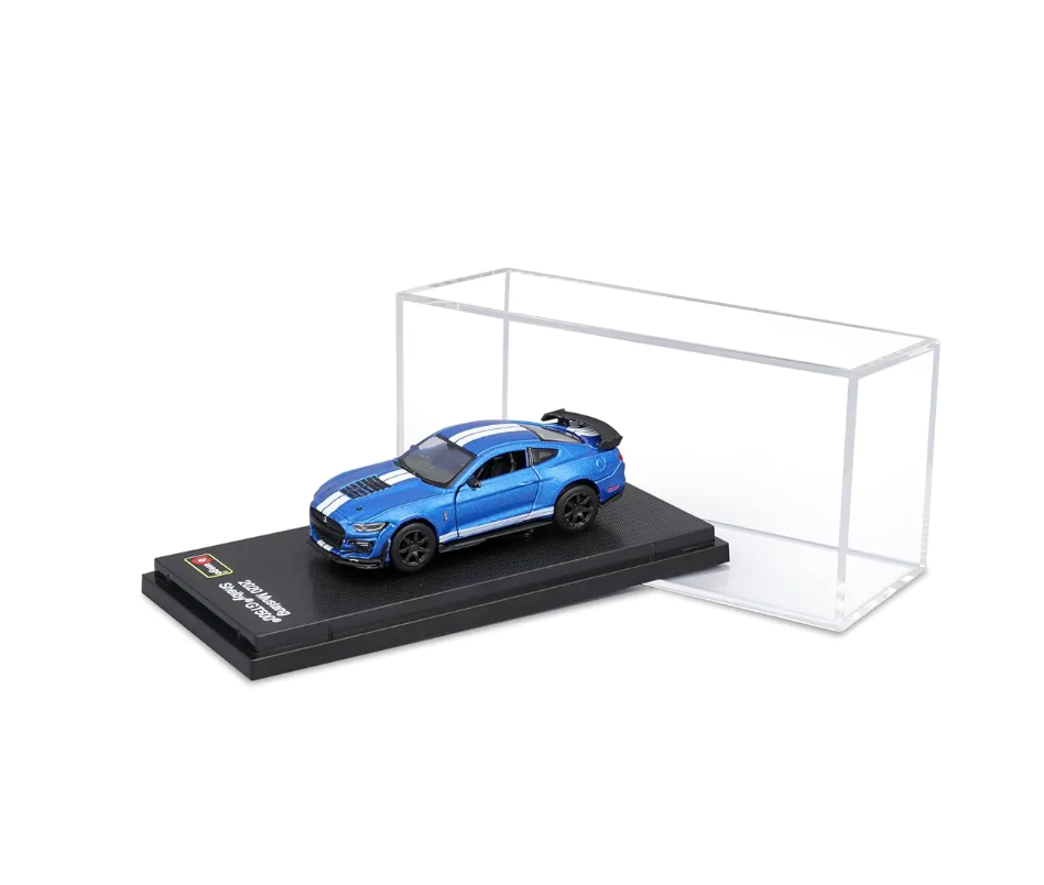 2020 Mustang Shelby GT500 – Blue – with Acrylic Case - Bburago 1:64