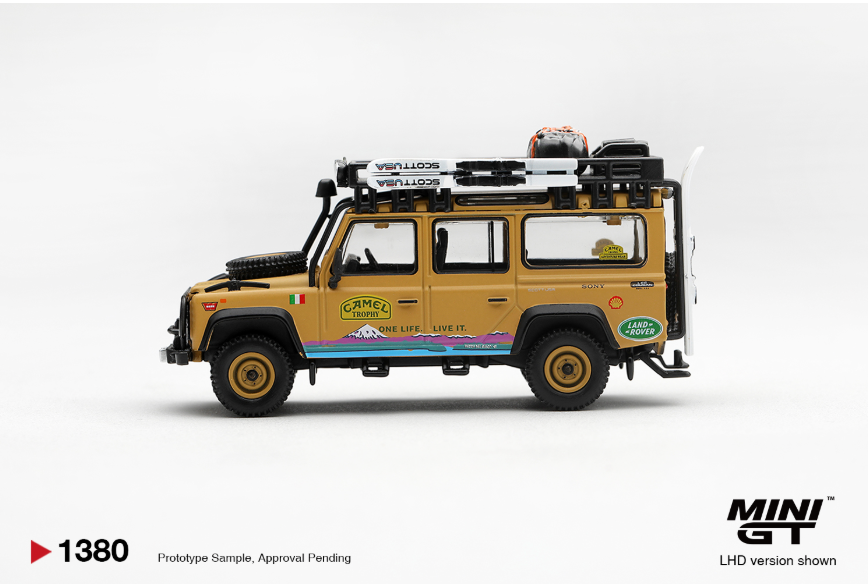 (Pre-Order) LAND ROVER DEFENDER 110 1998 CAMEL TROPHY TIERRA DEL FUEGO CT.24 ITALY #1380 [BOX]