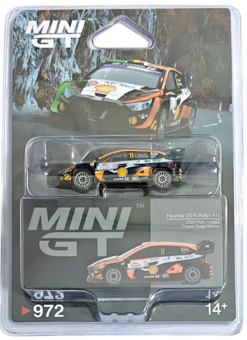 Hyundai i20 N Rally1 #11 2023 Rally Croatia Power Stage Winner #972 (Blister Version)