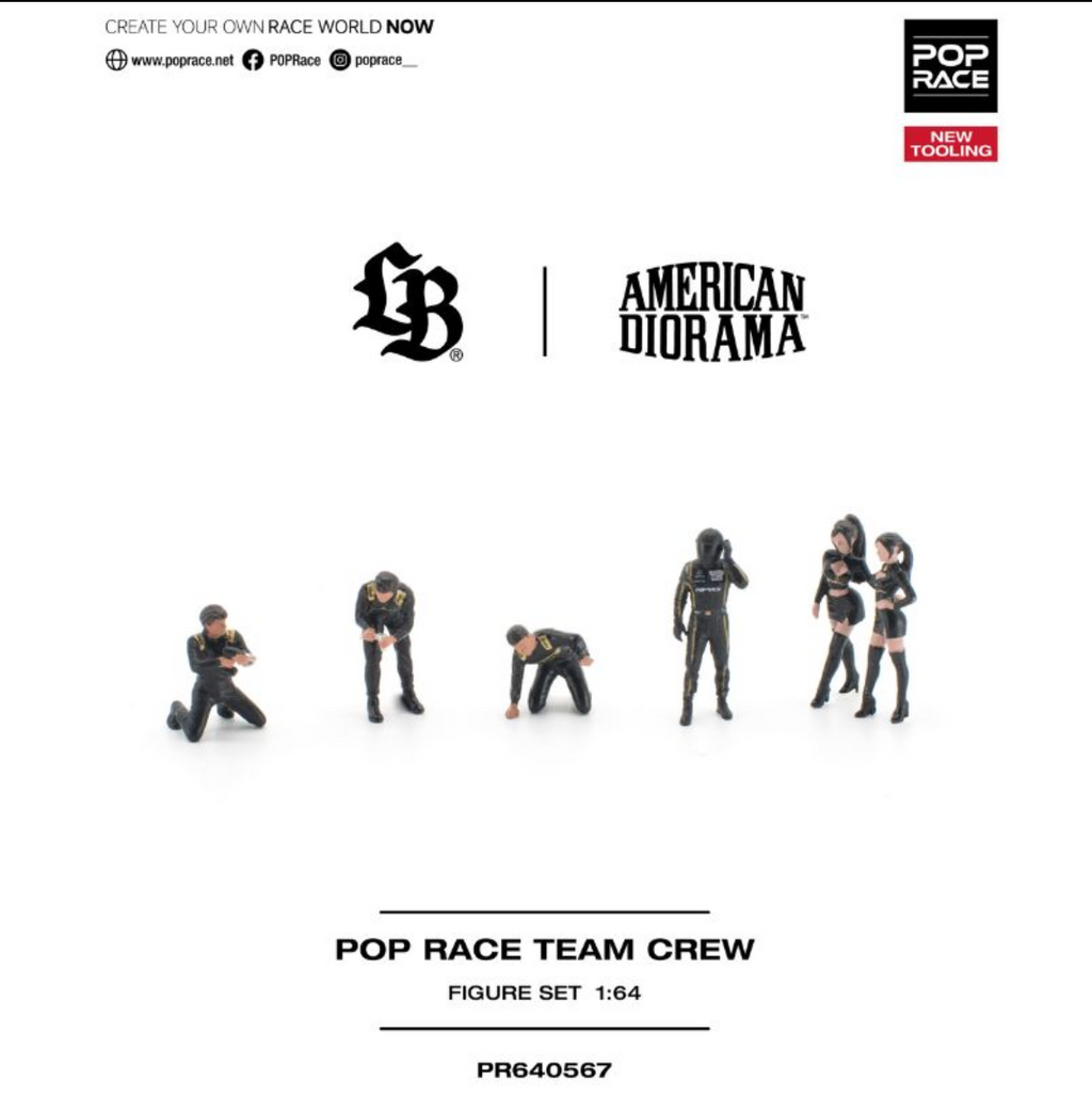 (Pre-Order)LBWK Truck + AMG GT3 LBWK + POP Crew Figurines (Pop Race Combo)